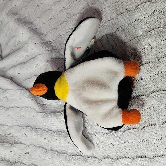 🕸Vintage Ty Beanie Baby Original Waddle the Penguin 1995 P.V.C. Pellets - Picture 6 of 12